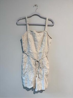 Old Navy Cream Striped Romper